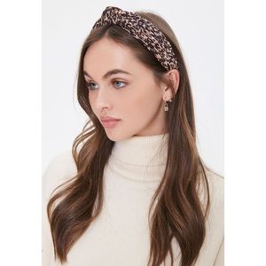 Knotted Leopard Print Headband